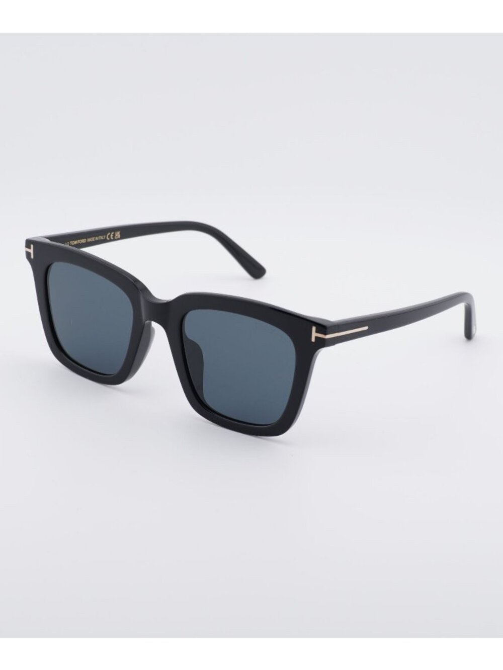 Tom Ford FT0970-K 01A Sunglasses Black Square Frame, Smoke Lenses